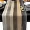 Premium Brown Stripe Linen Wood Grain Table Runner For Dining Holiday Decor 0