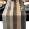 Premium Brown Stripe Linen Wood Grain Table Runner For Dining Holiday Decor 0