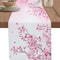Elegant Cherry Blossom Table Runner Linen Table Runner Farmhouse Decor for Spring Summer Table Decor