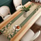 Spring Daisy Stripe Linen Table Runner For Farmhouse Easter Decor 5