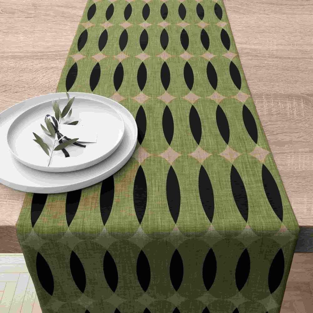 Minimalist Geometric Linen Table Runner For Modern Dining Decor 5