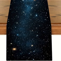 starry night galaxy table runner for celestial dining decor