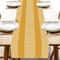 Yellow White Striped Linen Table Runner For Dining Kitchen And Holiday Decor 4