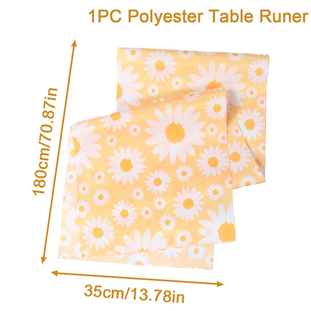 Daisy Table Runner For First Birthday And Baby Shower Party Decor 2