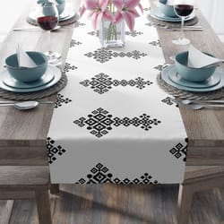 ethiopian table runner with meskel cross design habesha tablecloth decor