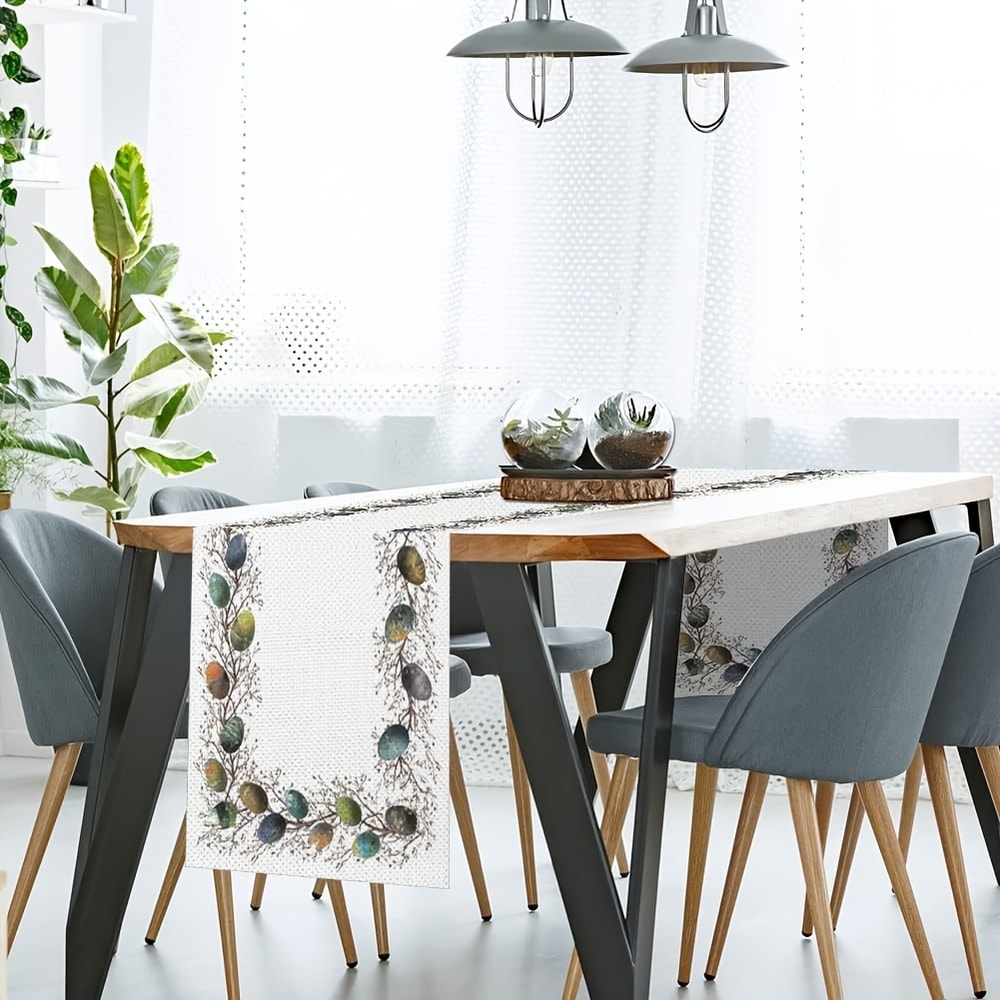Boho Easter Egg Branch Table Runner For Natural Spring Dining Decor 3