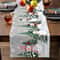 Christmas Snowman Linen Table Runner for Festive Winter Dining Decor