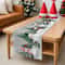 Christmas Snowman Linen Table Runner for Festive Winter Dining Decor