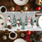 Christmas Snowman Linen Table Runner for Festive Winter Dining Decor