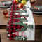 Christmas Snowman Linen Table Runner for Festive Winter Dining Decor