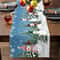 Christmas Snowman Linen Table Runner for Festive Winter Dining Decor
