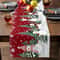 Christmas Snowman Linen Table Runner for Festive Winter Dining Decor