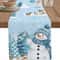 Snowman Christmas Table Runner Linen Winter Dining Decor