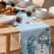 Snowman Christmas Table Runner Linen Winter Dining Decor