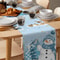 Snowman Christmas Table Runner Linen Winter Dining Decor