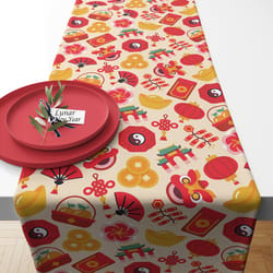 year of the dragon table runner for chinese lunar new year decor