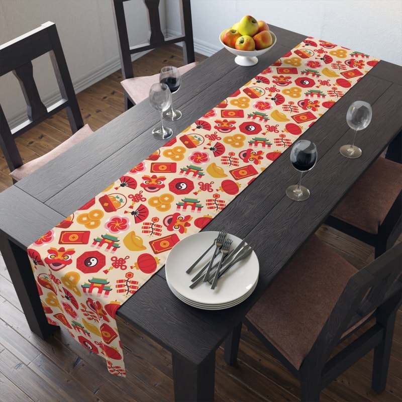 Year Of The Dragon Table Runner For Chinese Lunar New Year Decor 4