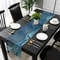 Blue Gold Marble Agate Linen Table Runner For Dining Tables And Dressers 3