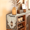 Ramadan Eid Mubarak Linen Table Runner With Gold Star Lantern Design 3