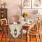Ramadan Eid Mubarak Linen Table Runner With Gold Star Lantern Design 4