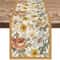 Vintage Floral Table Runner Rose Chamomile Linen Table Runner for Dining & Dresser Decor