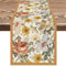Vintage Floral Table Runner Rose Chamomile Linen Table Runner for Dining & Dresser Decor