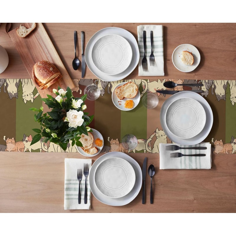 Cartoon Animal Farmhouse Table Runner For Kitchen And Dining Decor 3
