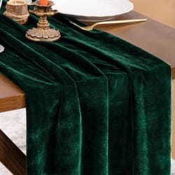 emerald green velvet table runner for weddings christmas and party decor