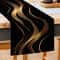 Black Gold Wave Table Runner For Luxury Dining And Event Decor 0