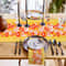 Tropical Hibiscus Linen Table Runner for Hawaiian Dining and Summer Party Decor