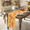 Tropical Hibiscus Linen Table Runner for Hawaiian Dining and Summer Party Decor