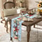 Coastal Table Runner With Seashell Starfish Print For Beach Dining Decor 4