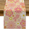 Groovy Daisy Boho Table Runner Retro Linen Dresser Scarf 5