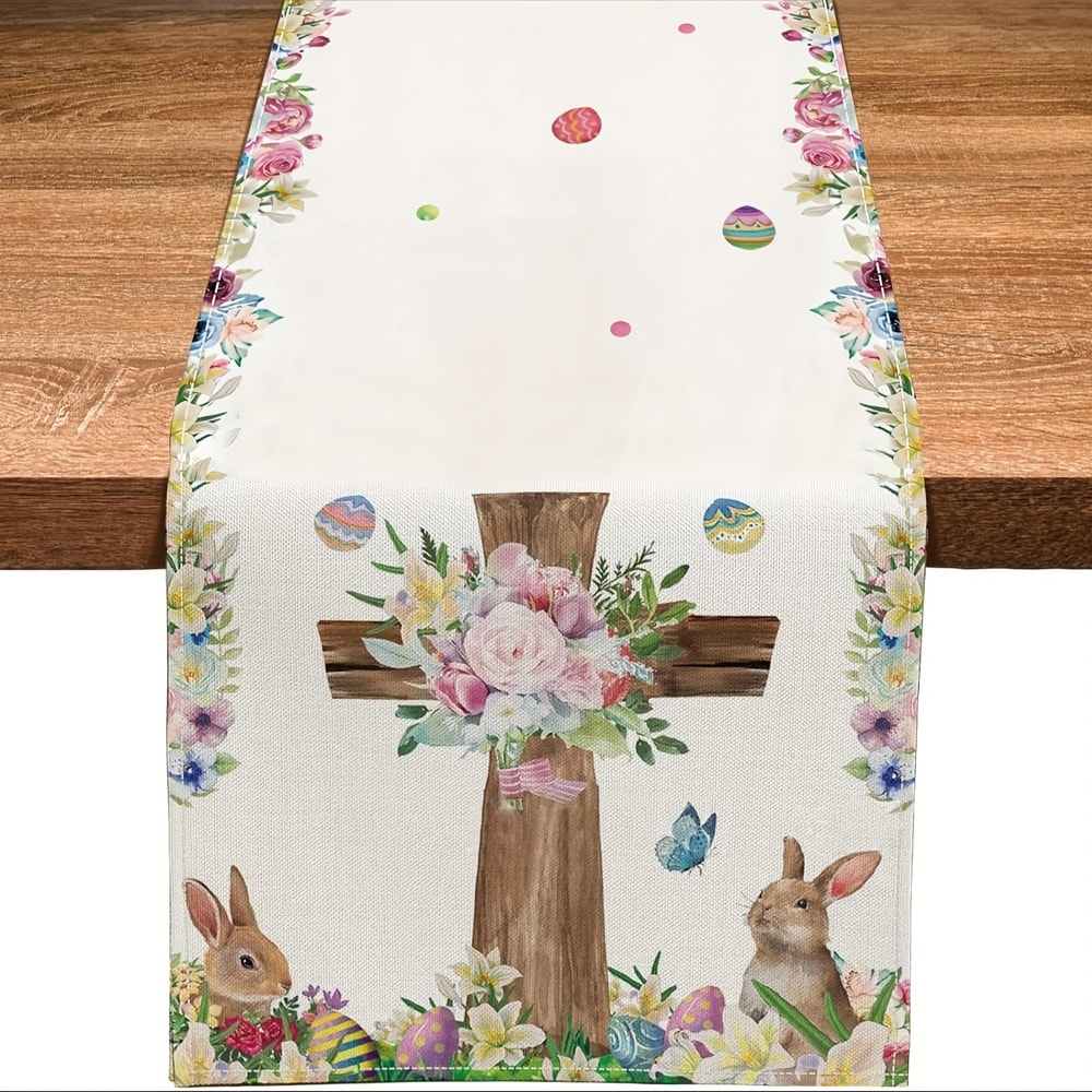 He Is Risen Table Runner For Easter Dining And Christian Spring Decor 5