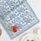 Blue Ginkgo Leaf Linen Table Runner For Elegant Dining Decor 4