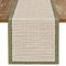 Beige Green Striped Table Runner For Elegant Dining And Coffee Table Decor 0