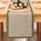 Beige Green Striped Table Runner For Elegant Dining And Coffee Table Decor 2