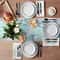 Dahlia Floral Table Runner Washable Linen Dining Decor 2