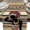 African Ethnic Linen Look Table Runner for Dining and Holiday Decor