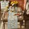 Spring Floral Bird Table Runner For Kitchen And Party Decor 0