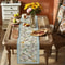 Spring Floral Bird Table Runner For Kitchen And Party Decor 0