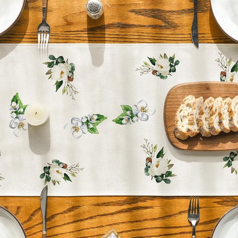 Happy Passover Linen Table Runner For Pesach Seder 2