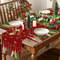 Christmas Table Runner With Snowflake And Tree Print For Holiday Dining Decor 0