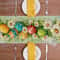 Farmhouse Easter Daisy Linen Table Runner For Spring Dining Table Decor 3