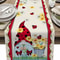 Spring Gnome Ladybug Linen Table Runner For Farmhouse Kitchen Decor 0