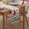 Spring Gnome Ladybug Linen Table Runner For Farmhouse Kitchen Decor 1