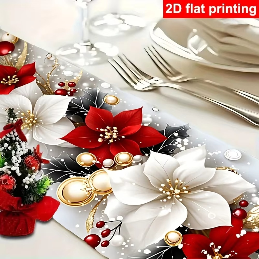 Christmas Table Runner for Festive Holiday Table Decor