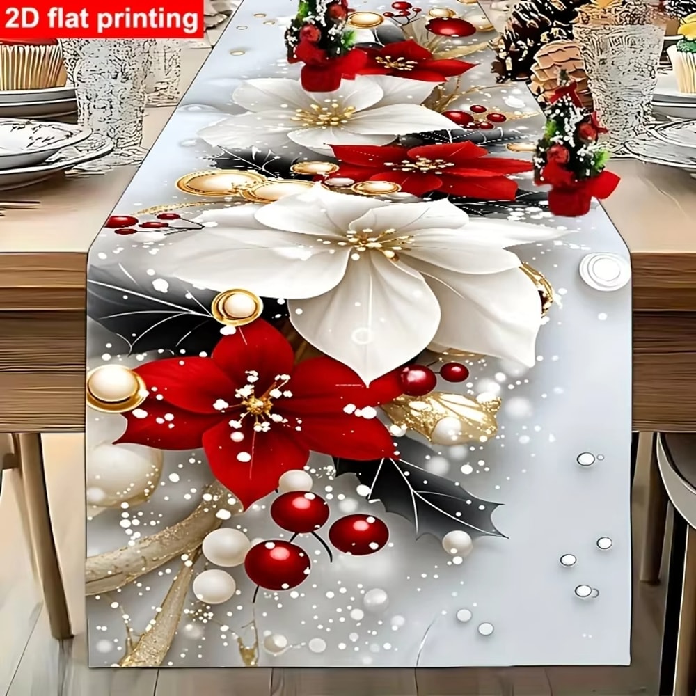 Christmas Table Runner for Festive Holiday Table Decor