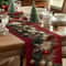 Luxury Red Gold Christmas Table Runner For Holiday Dining Decor 0