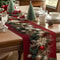 Luxury Red Gold Christmas Table Runner For Holiday Dining Decor 0